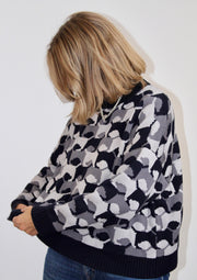 Dog Jumper - Navy, Mid Grey and Light Grey