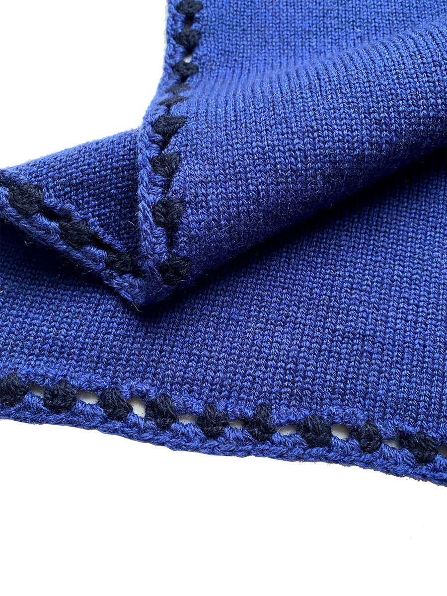 Cashmere Neckerchief - French Navy & Midnight