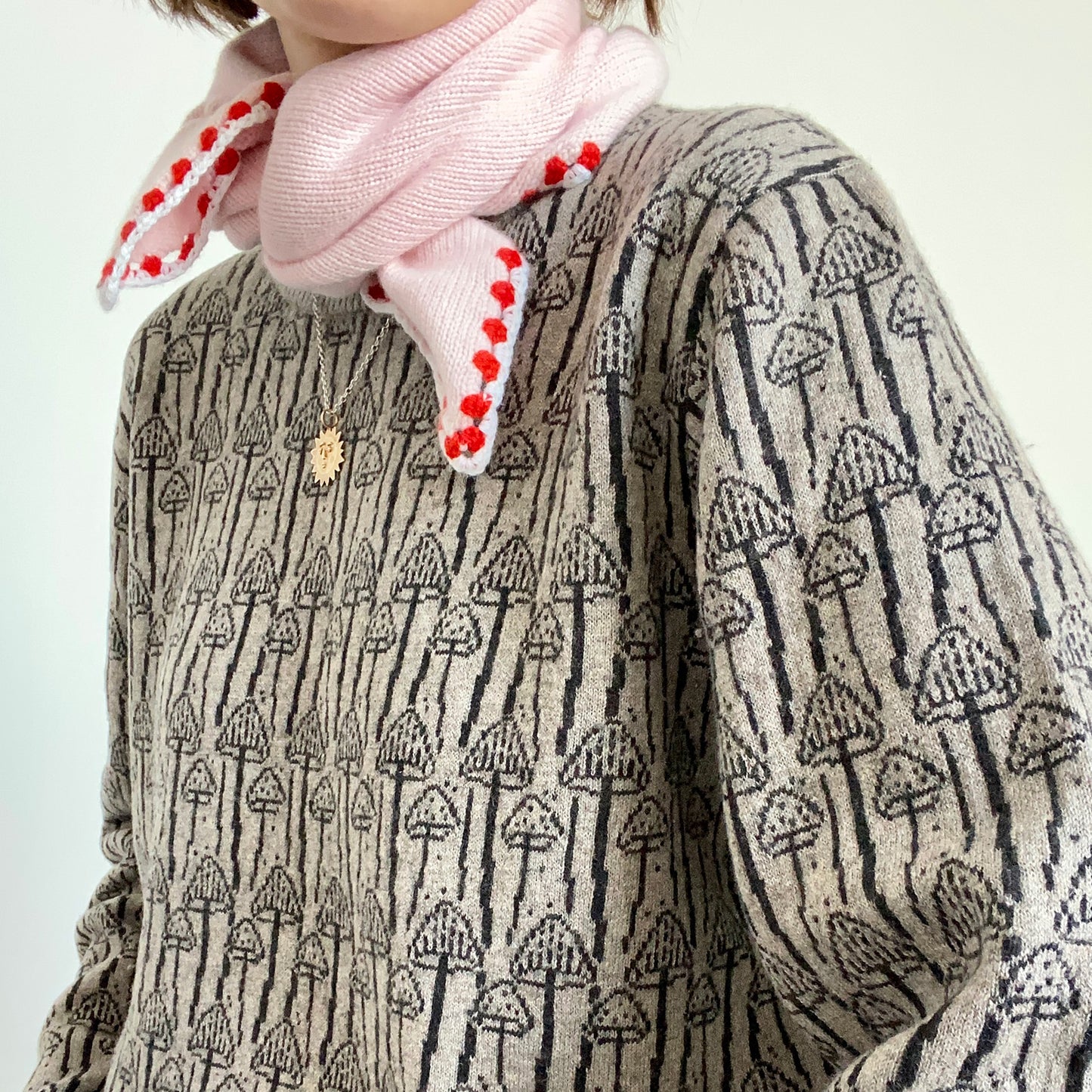 Cashmere Neckerchief - Baby Pink and Pinks