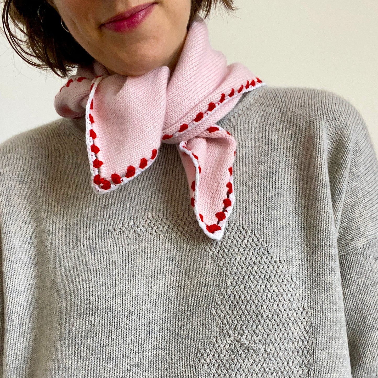 Cashmere Neckerchief - Baby Pink and Pinks
