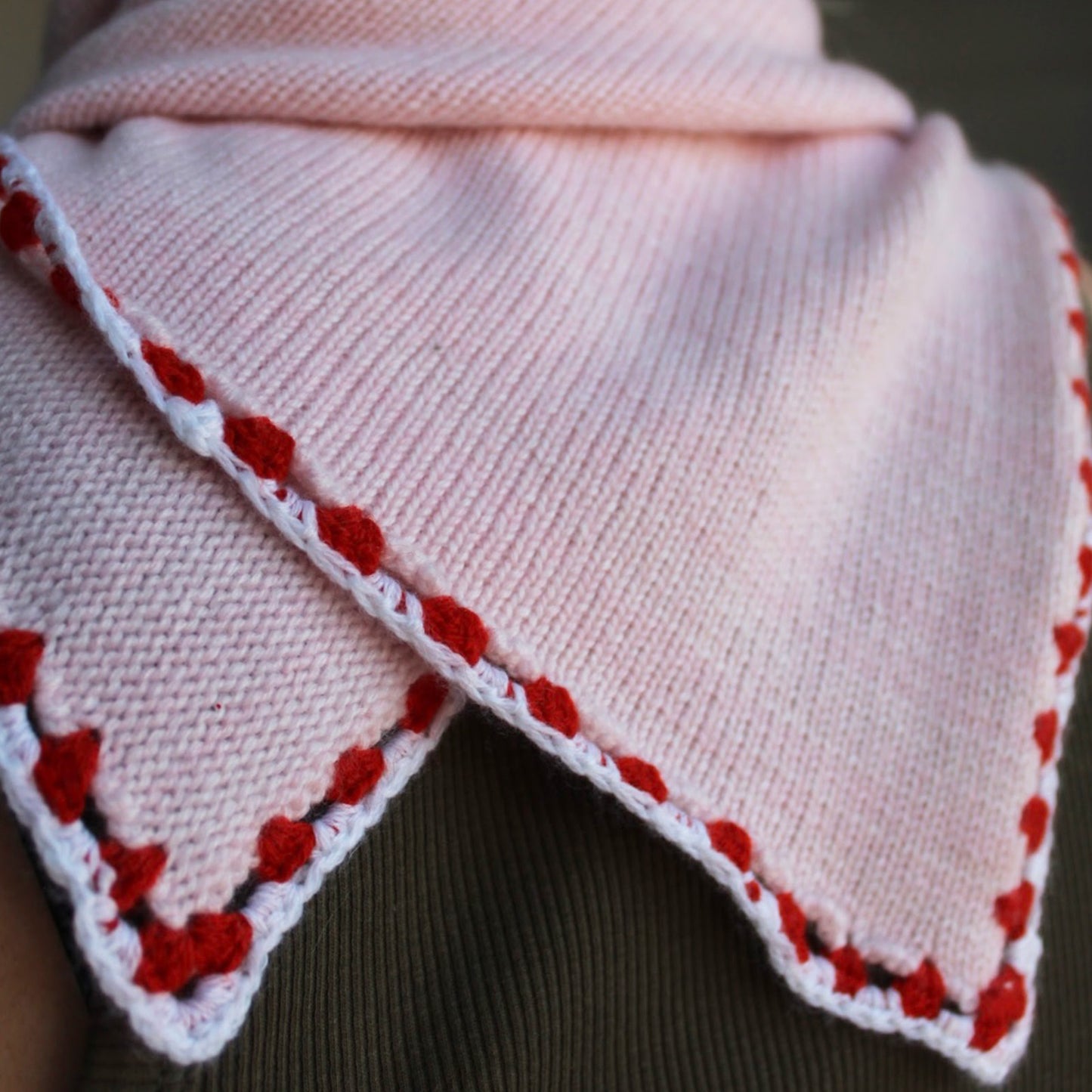 Cashmere Neckerchief - Baby Pink and Pinks