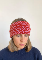 Heart Headband, Pink and Burnt Orange