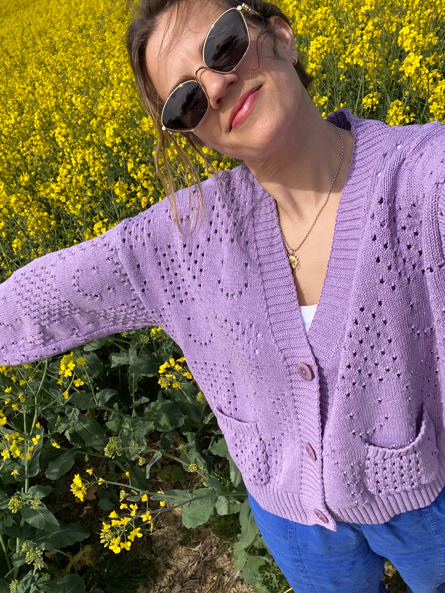 Ready-To-Ship Happy Cardigan - Lilac