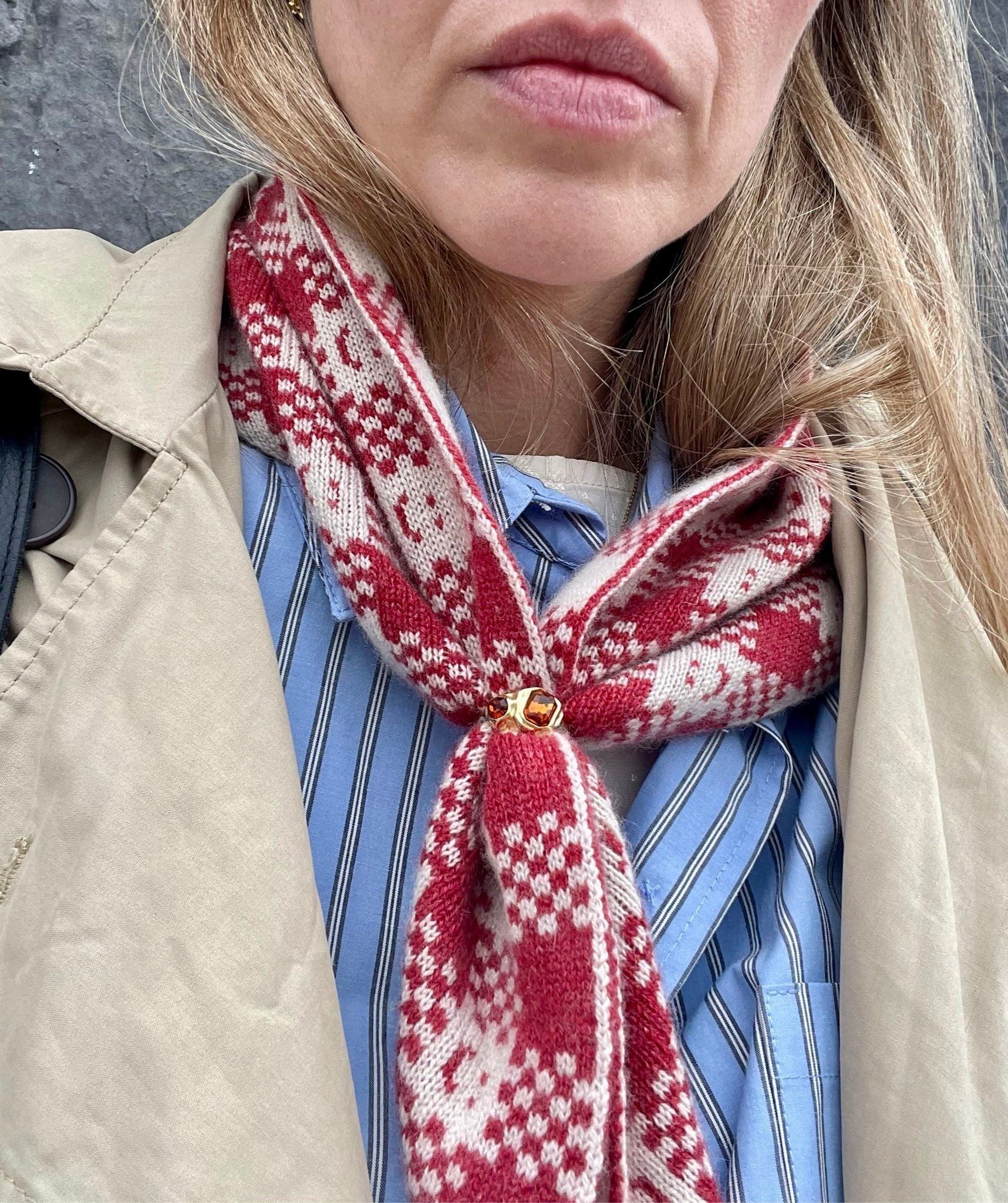 Ready-To-Ship, Cashmere Checkmate Neckerchief