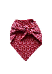 Made-To-Order  - Cashmere Cat Lady Neckerchief - Pink & Red