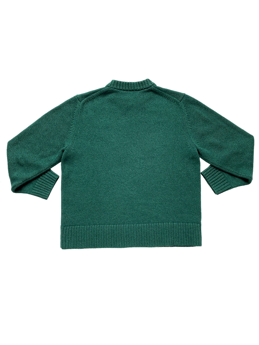 Cashmere Duet Jumper - Forest Green