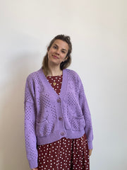 Ready-To-Ship Happy Cardigan - Lilac