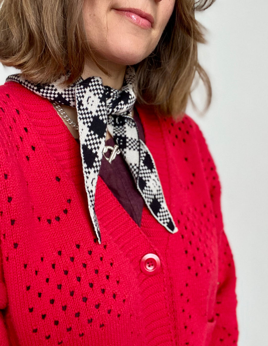 Ready-To-Ship - Checkmate Neckerchief/ headscarf