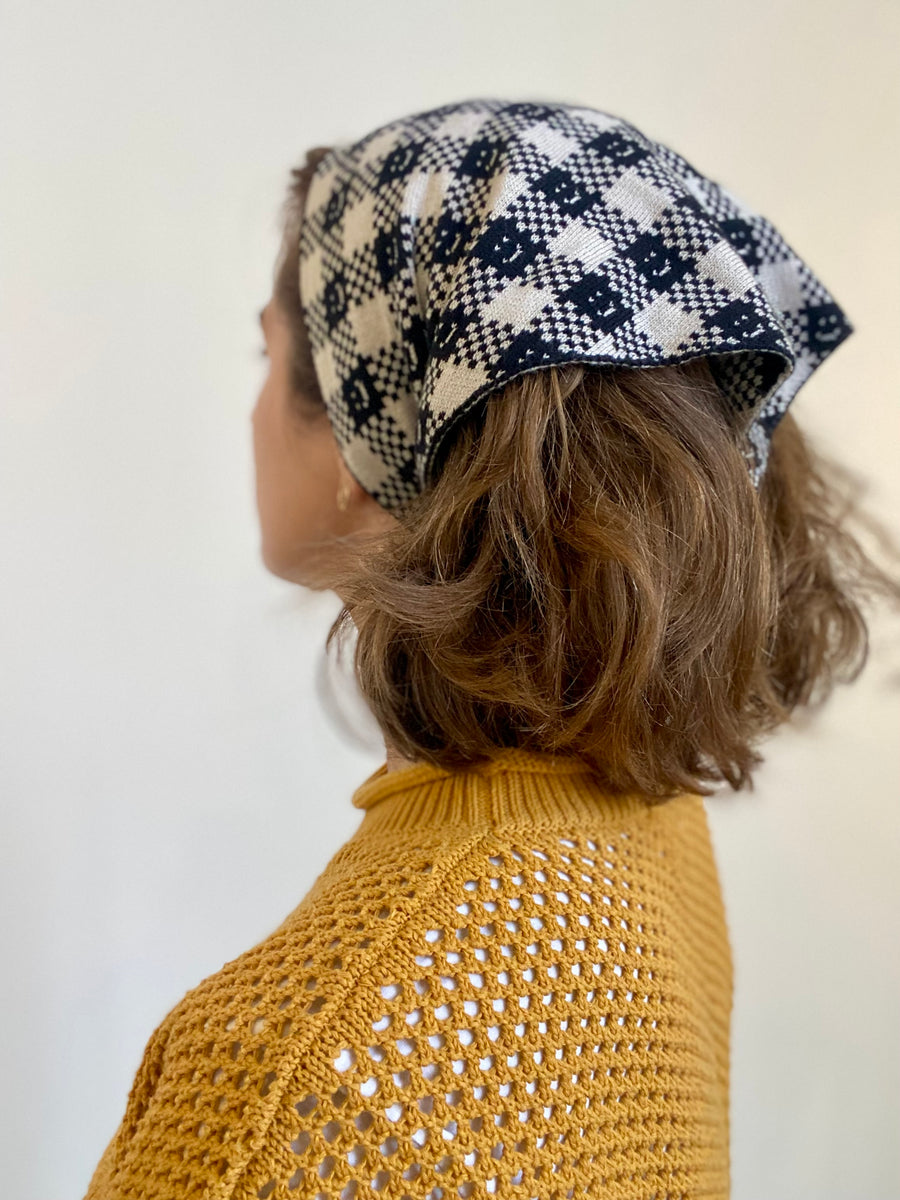 Ready-To-Ship - Checkmate Neckerchief/ headscarf