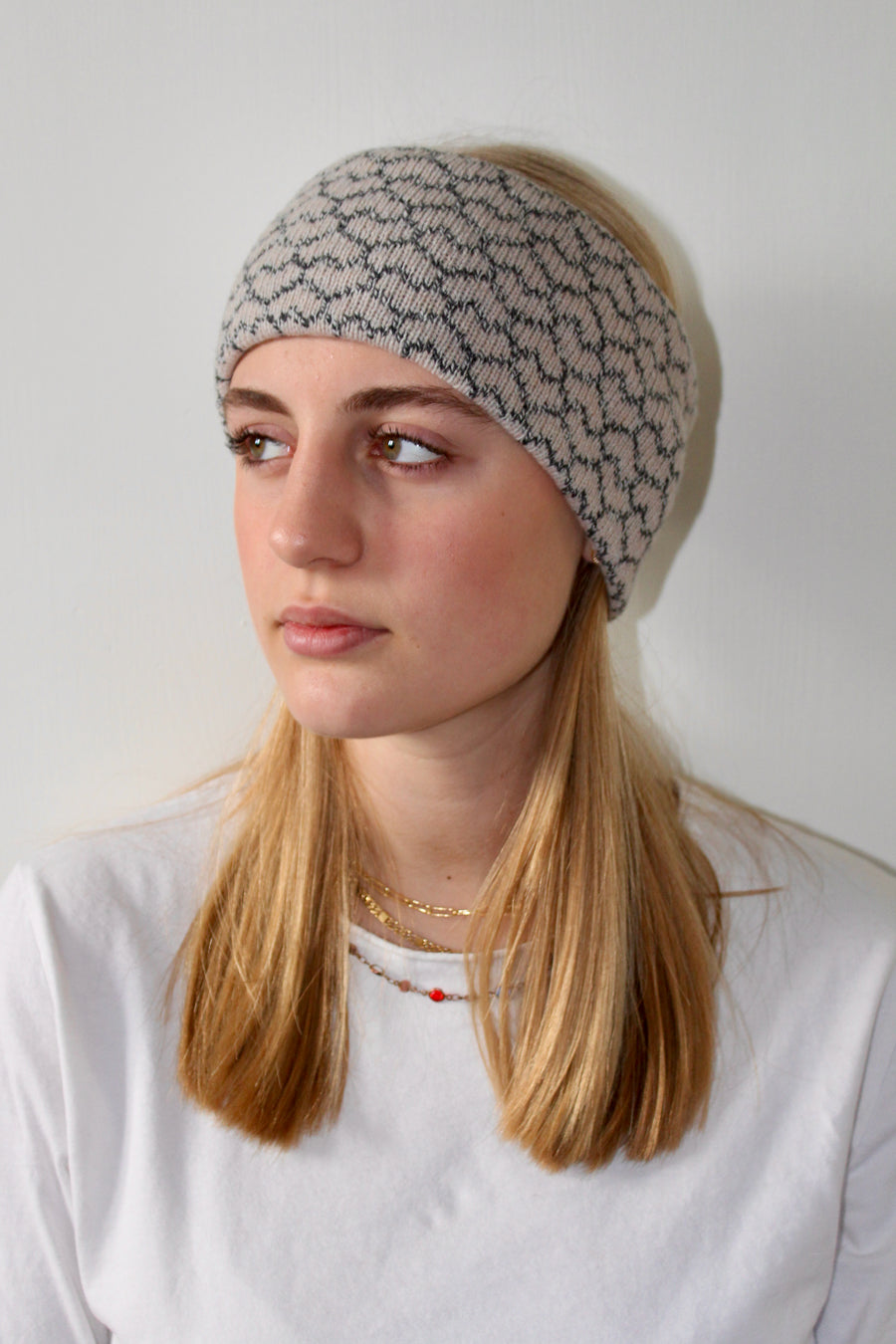 Heart Headband, Grey Marl and Putty