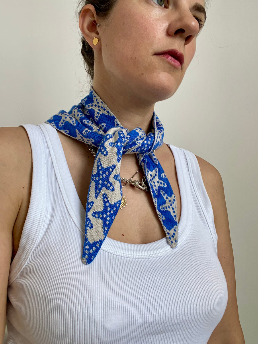 Ready-To-Ship - Starfish Neckerchief/ headscarf