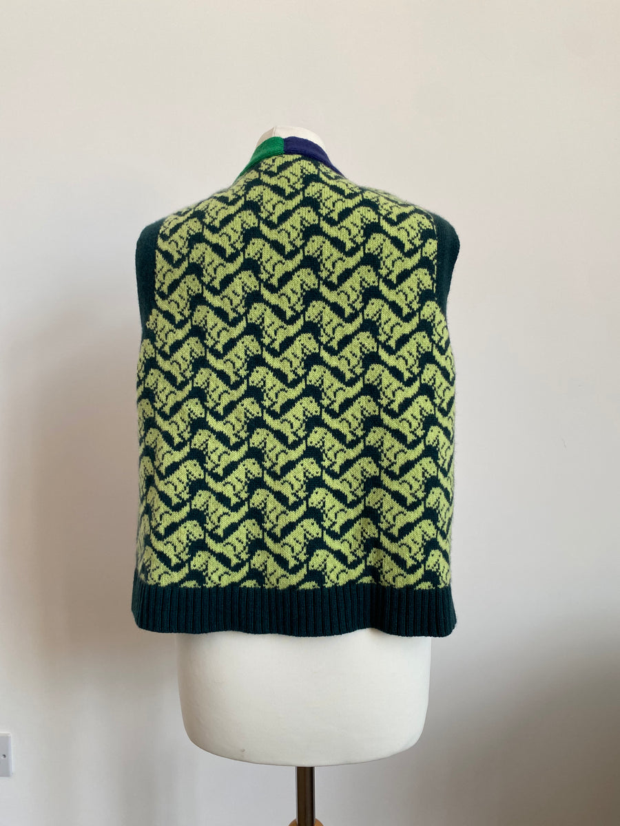 Sample Sale - Cashmere Patchwork Waistcoat - S/M