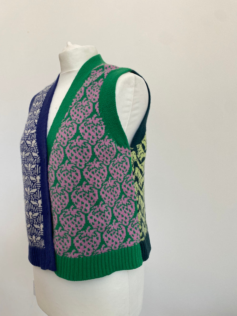 Sample Sale - Cashmere Patchwork Waistcoat - S/M