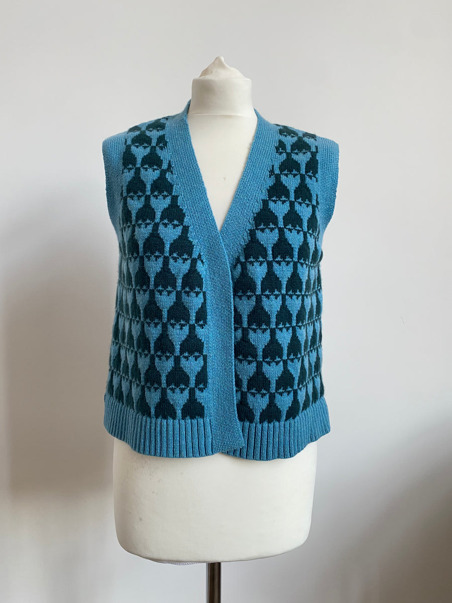 Sample Sale - Cashmere Flower Waistcoat - S/M