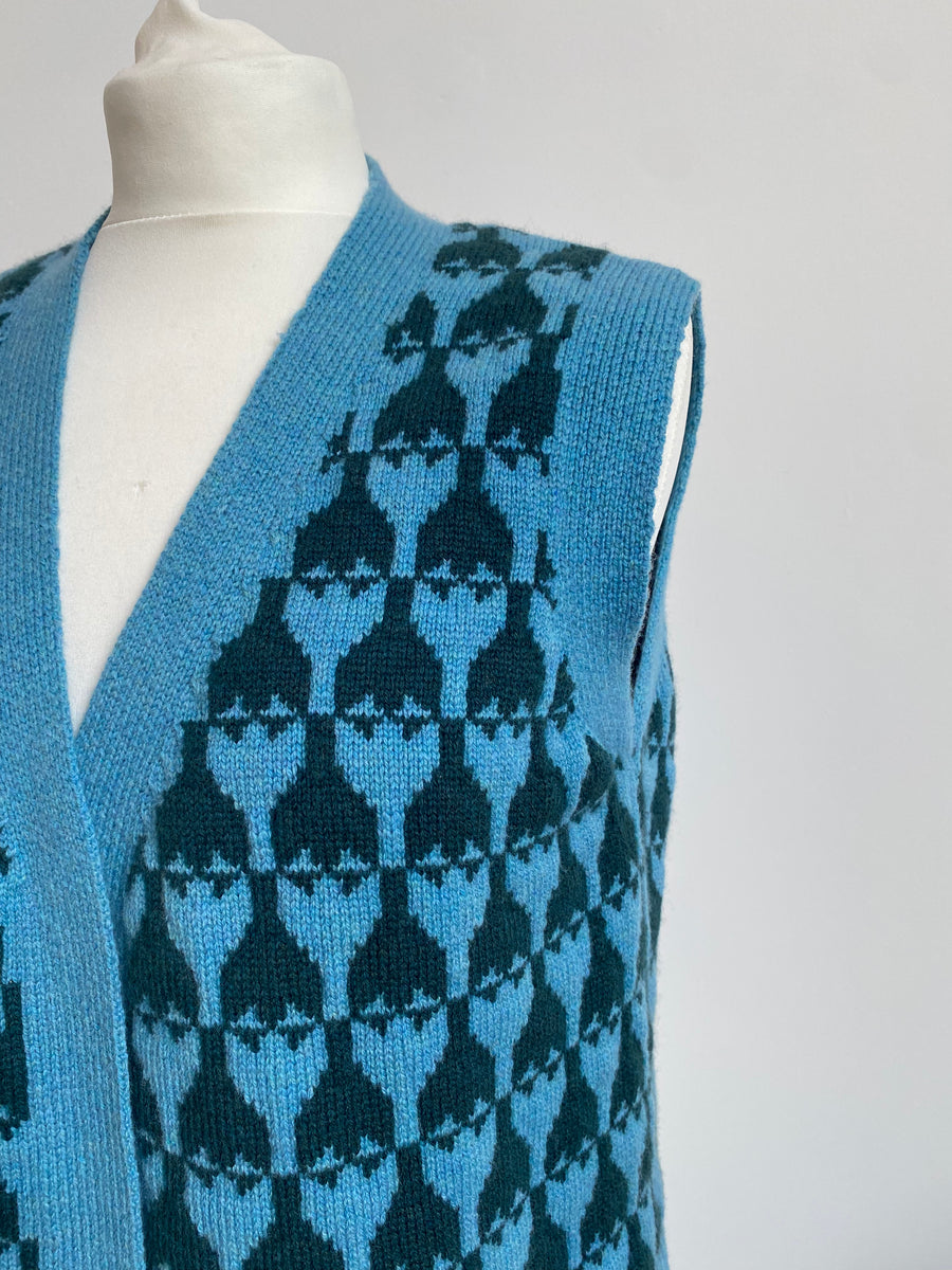 Sample Sale - Cashmere Flower Waistcoat - S/M