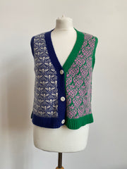 Sample Sale - Cashmere Patchwork Waistcoat - S/M