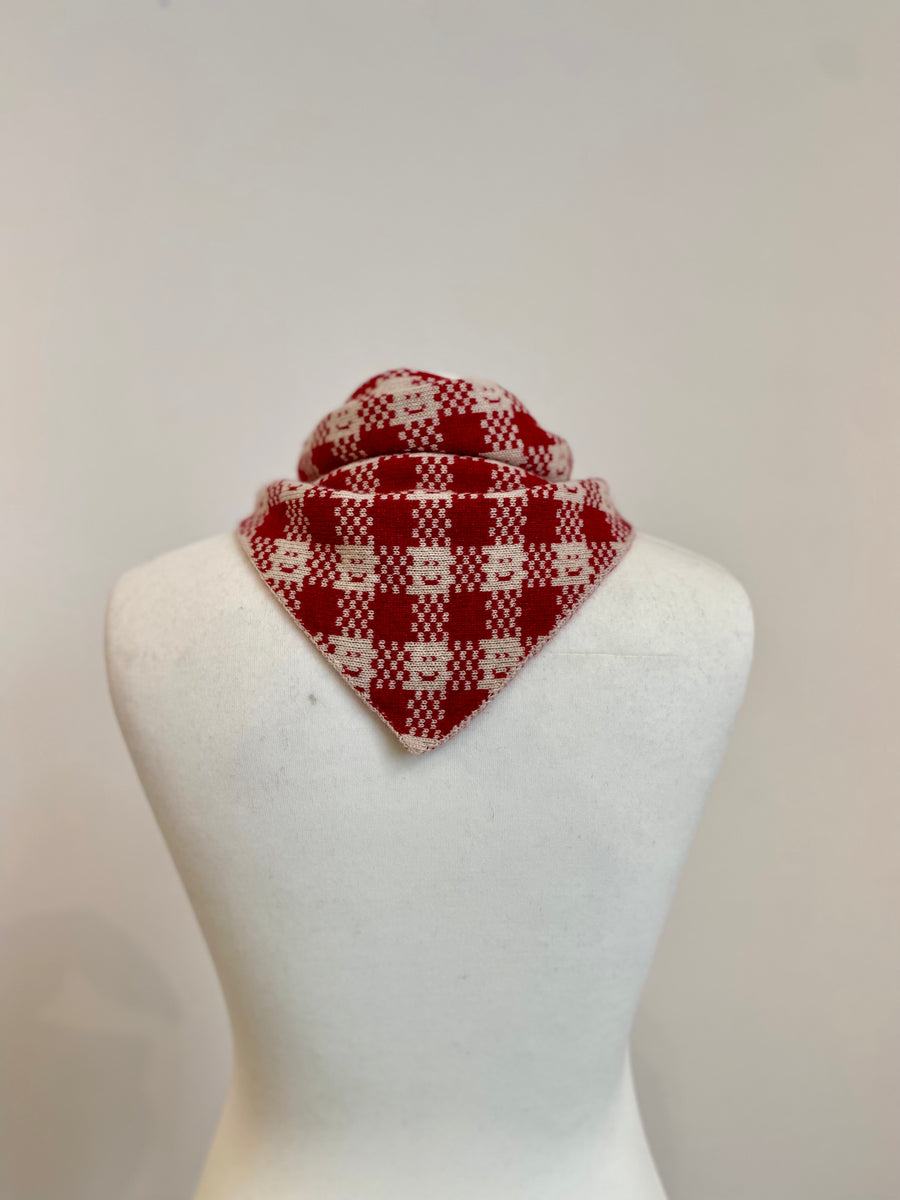 Ready-To-Ship - Cashmere Checkmate Neckerchief/ headscarf