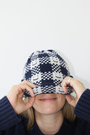 Made-To-Order; Cashmere Blend Checkmate Hat