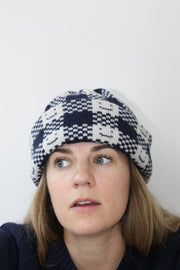 Made-To-Order; Cashmere Blend Checkmate Hat