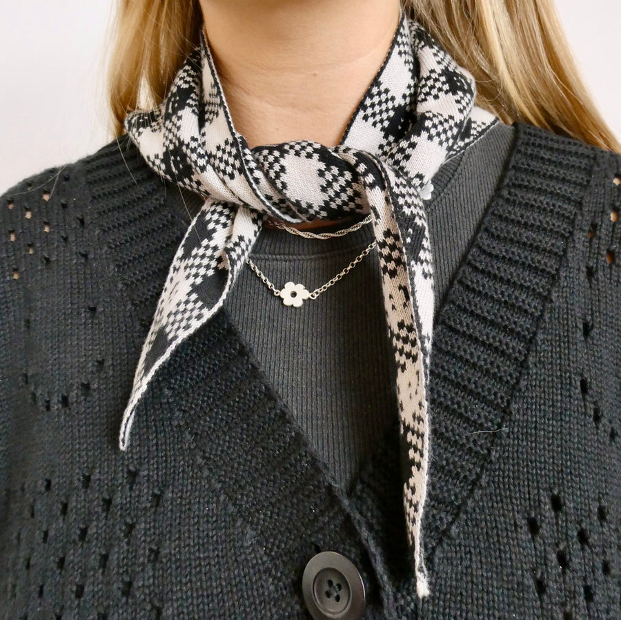 Ready-To-Ship - Checkmate Neckerchief/ headscarf