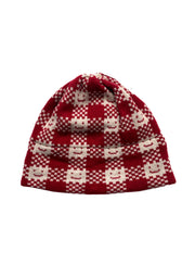 Made-To-Order - Cashmere Blend Checkmate Hat - Red
