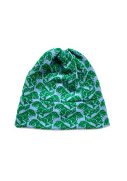 Cashmere Blend T-Rex Hat - Light Blue & Green