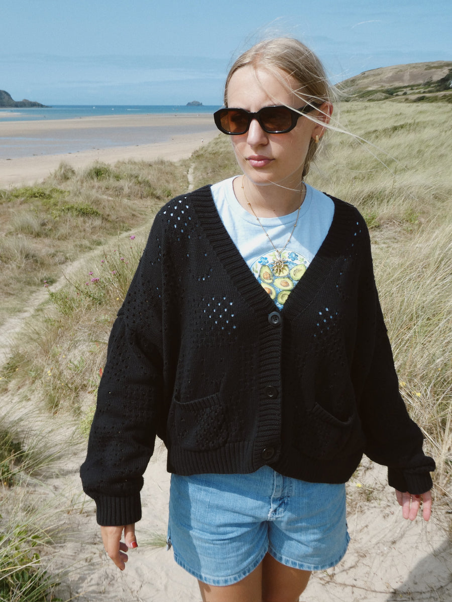 Ready-To-Ship: Happy Cardigan - Black