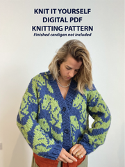 KNIT YOUR OWN CHUNKY T-REX CARDIGAN - Digital Knitting Pattern