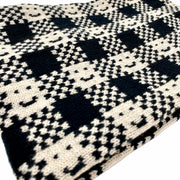 Cashmere Checkmate Snood - Black & Grey Marl