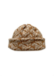 Cashmere Blend T-Rex Hat - Camel & Ecru