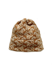 Cashmere Blend T-Rex Hat - Camel & Ecru