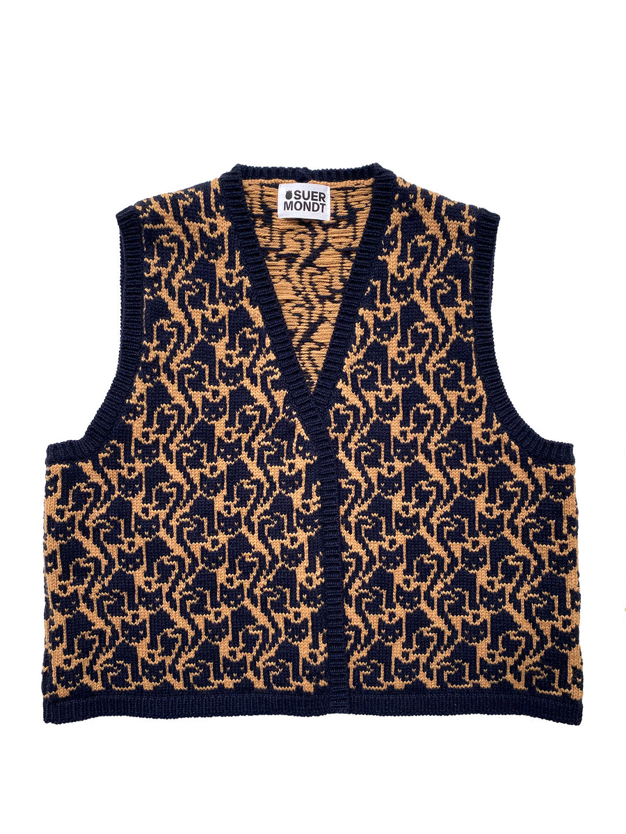 Cashmere Blend Cat Lady Waistcoat