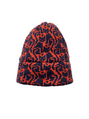 Cashmere Blend Cat Lady Hat Burnt - Orange & Navy