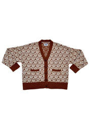 Ready-To-Ship - Cashmere Strawberry Cardigan - Coffee & Cream