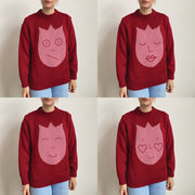 Sticker Jumper - Crimson