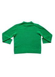 Cashmere Sticker Jumper - Green and Cream