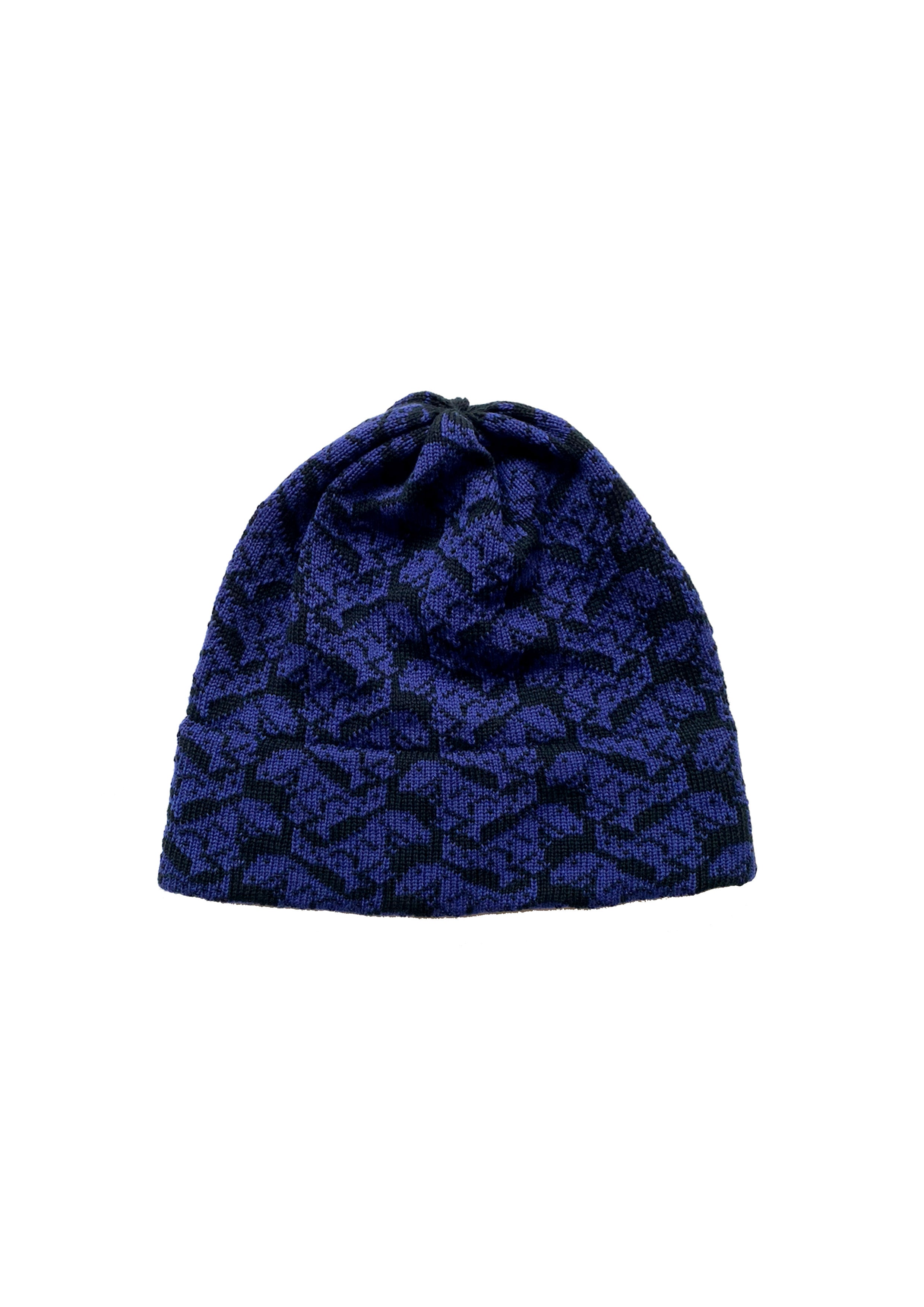 Cashmere T-Rex Hat: Black & French Navy