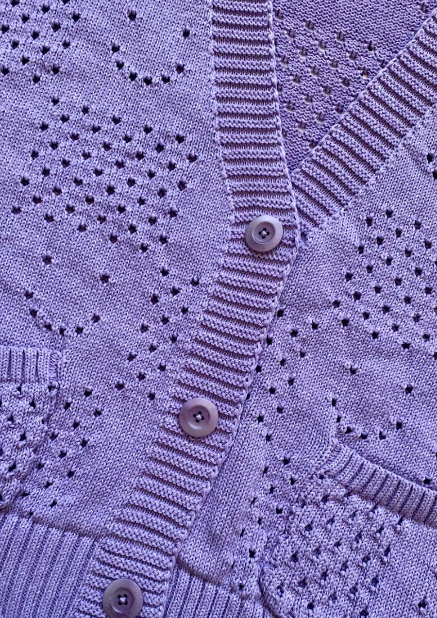 Ready-To-Ship Happy Cardigan - Lilac