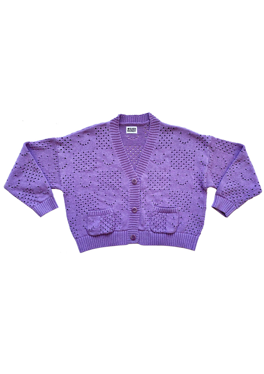 Ready-To-Ship Happy Cardigan - Lilac