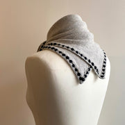 Cashmere Neckerchief - Grey and Black