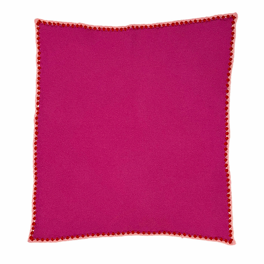 Cashmere Neckerchief - Hot Pink, Red and Baby Pink