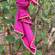 Cashmere Neckerchief - Hot Pink, Red and Baby Pink