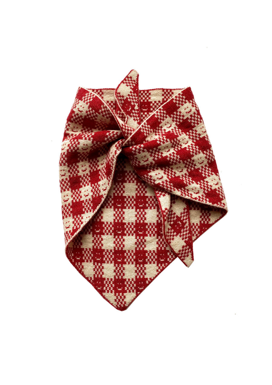 Ready-To-Ship - Cashmere Checkmate Neckerchief/ headscarf